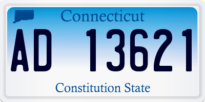 CT license plate AD13621
