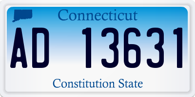 CT license plate AD13631