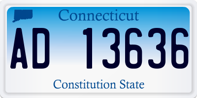 CT license plate AD13636