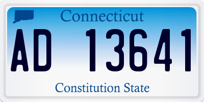CT license plate AD13641