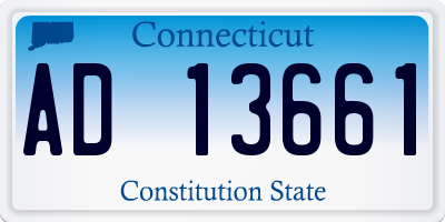 CT license plate AD13661