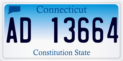 CT license plate AD13664