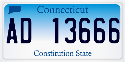 CT license plate AD13666