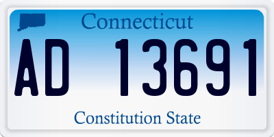 CT license plate AD13691
