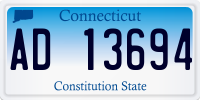 CT license plate AD13694
