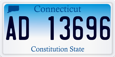 CT license plate AD13696