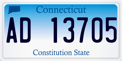 CT license plate AD13705