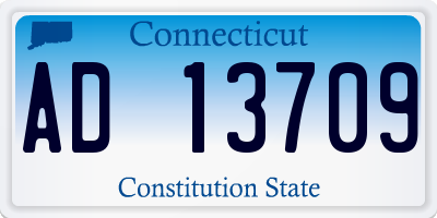 CT license plate AD13709