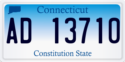 CT license plate AD13710