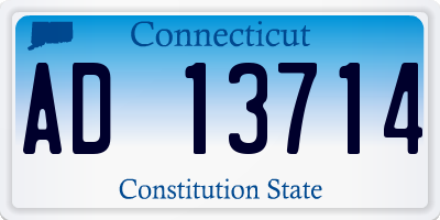 CT license plate AD13714
