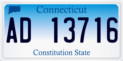 CT license plate AD13716