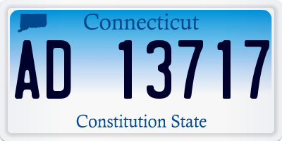 CT license plate AD13717