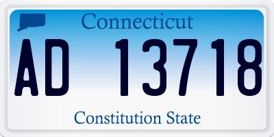 CT license plate AD13718