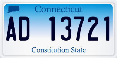 CT license plate AD13721