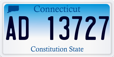 CT license plate AD13727