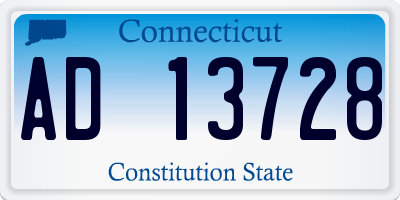 CT license plate AD13728