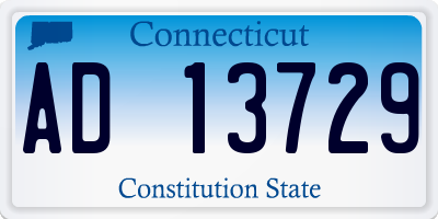 CT license plate AD13729