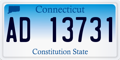 CT license plate AD13731