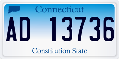CT license plate AD13736