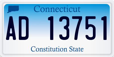CT license plate AD13751