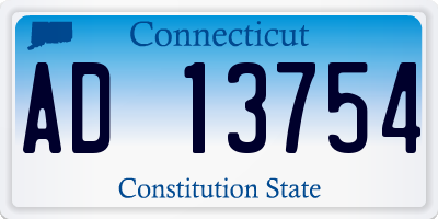 CT license plate AD13754