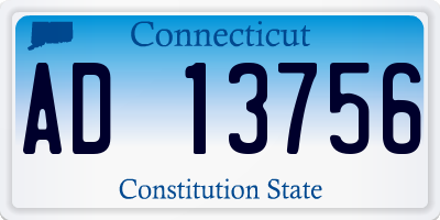 CT license plate AD13756