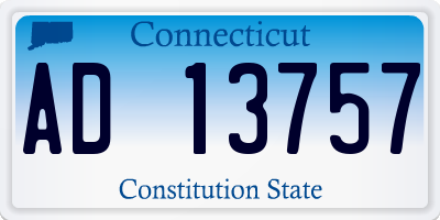 CT license plate AD13757