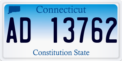 CT license plate AD13762
