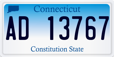 CT license plate AD13767