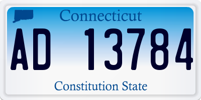 CT license plate AD13784