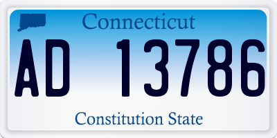 CT license plate AD13786