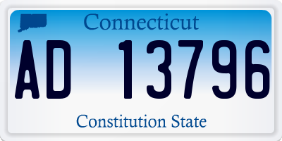 CT license plate AD13796
