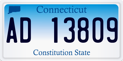CT license plate AD13809