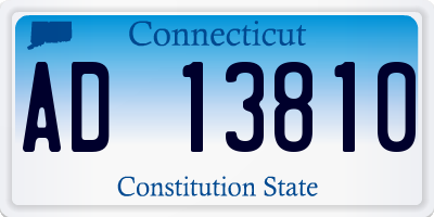 CT license plate AD13810