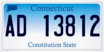 CT license plate AD13812