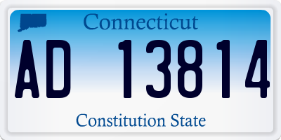 CT license plate AD13814