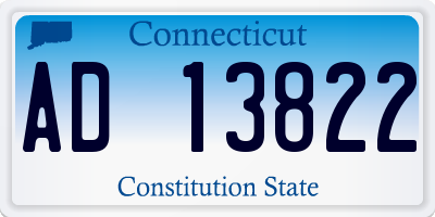 CT license plate AD13822