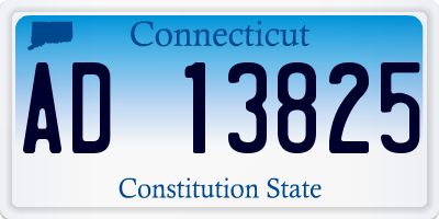 CT license plate AD13825