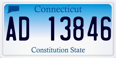 CT license plate AD13846