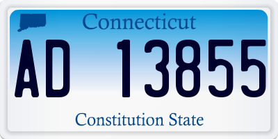 CT license plate AD13855