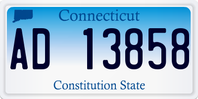 CT license plate AD13858