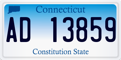 CT license plate AD13859