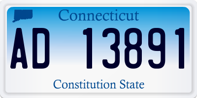 CT license plate AD13891