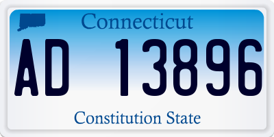 CT license plate AD13896