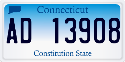 CT license plate AD13908