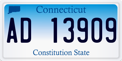 CT license plate AD13909