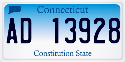 CT license plate AD13928