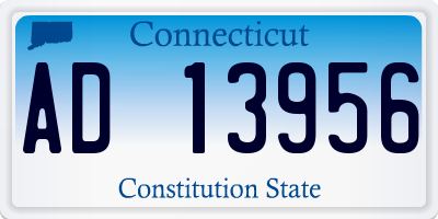 CT license plate AD13956
