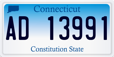 CT license plate AD13991