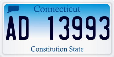 CT license plate AD13993